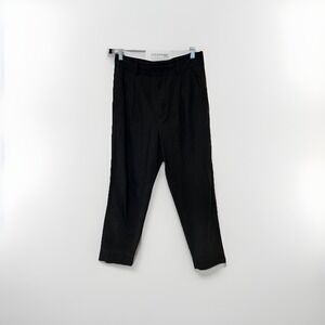 Everlane Women Black Pleated Chino Pants High Rise Relaxed Tapered Size 6